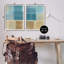 «Brown and Blue Abstraction», impression sur bois 2 pièces-93787092-93787091