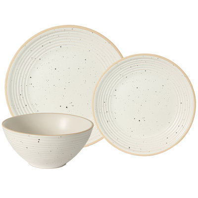 Marucs 12 Piece Stoneware Dinnerware Set - Service for 4