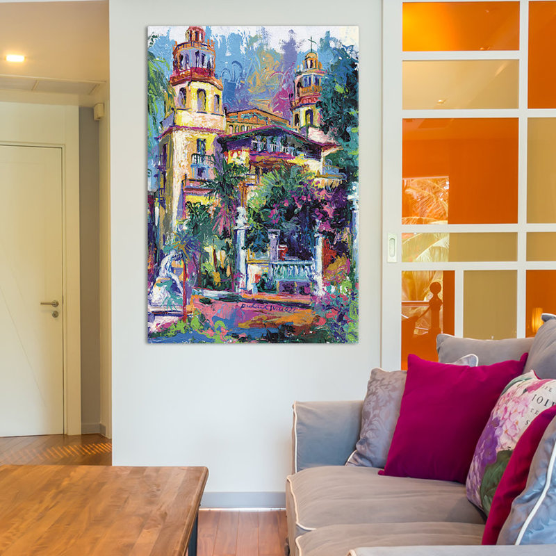 Hearst castle, reproduction d’art sur toile tendue, H 12 po x l 8 po x P 0,75 po