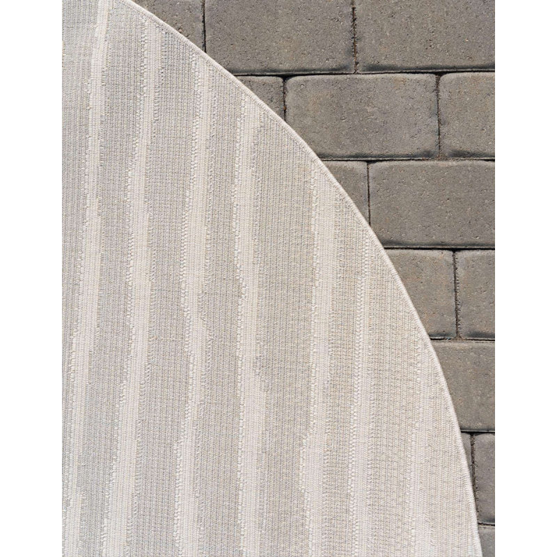 Outdoor Claudia Area Rug Steel Color, Round 8'