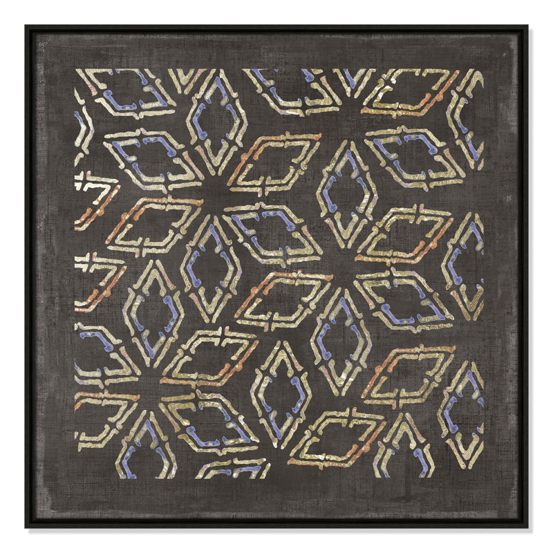 «Golden Folklore I» par Aimee Wilson, Espresso, H 31,5 po x l 31,5 po