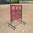 OUKANING 27.55"X27.55" 9 Hole Golf Baseball Pitching Net With Target Pockets And Wheels