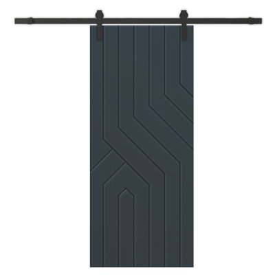 Hollow Paneled Painted without Installation Hardware Kit Barn Door