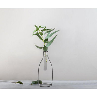 Bottle Shape Frame With Test Tube Vase