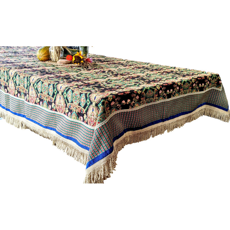 Jacquella Paisley Cotton Blend Tablecloth, 57" x 84"