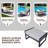 Bourbana Outdoor Aluminum Recliner Chair, All Weather Patio Conversation Set Recliner with Ottoman and Cushion