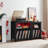 Large Record Player Stand With Charging Station And LED Lights, Black Vinyl Storage Organizer Holds Up To 230 Albums-573815681
