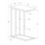 Table d'appoint en gin, forme de C, stratifié, métal, 18 x 10 étroit-101190871-101190872