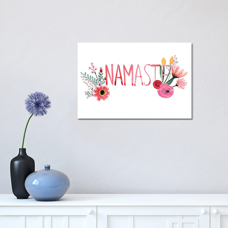 Namaste 1 Piece Wrapped Canvas Painting, 30.48 cm H x 45.72 cm W