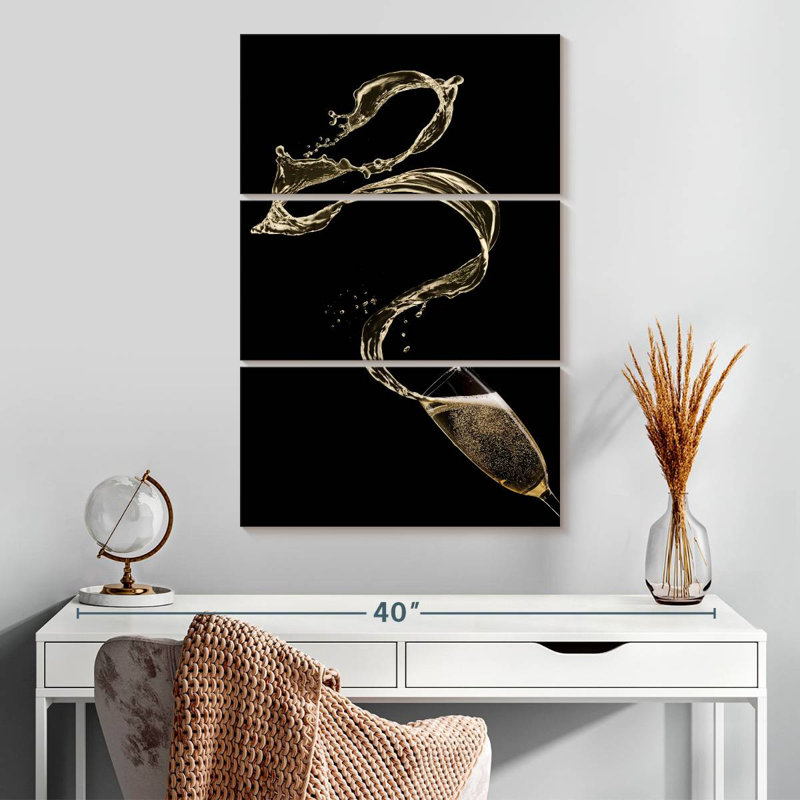 Yarlin Champagne Splash, 38" H x 24" W