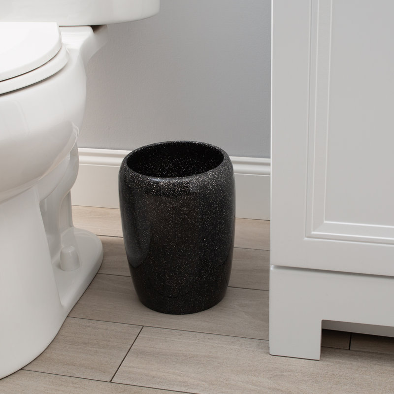 Corbeille ouverte en plastique 1,5 Elle Elle Décor Eclat, Noir