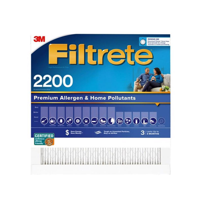 Filtre à air à réduction d’allergène elite, H 20" x l 20" x P 1"