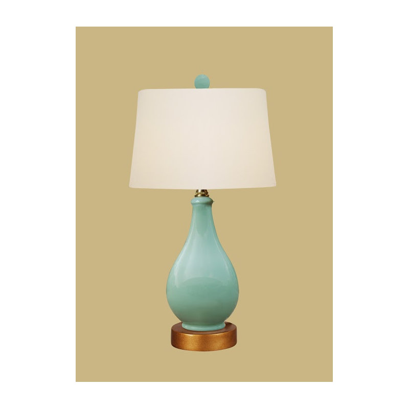 Lampe de table 17 po Presley, Bleu spa
