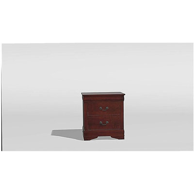 1pc Nightstand Louis Philippe Solid wood English Dovetail Construction Antique Nickle Hanging Pulls
