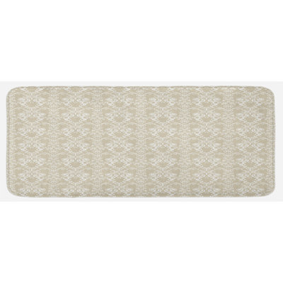 Traditional Solid Color Synthetic Kitchen Mat