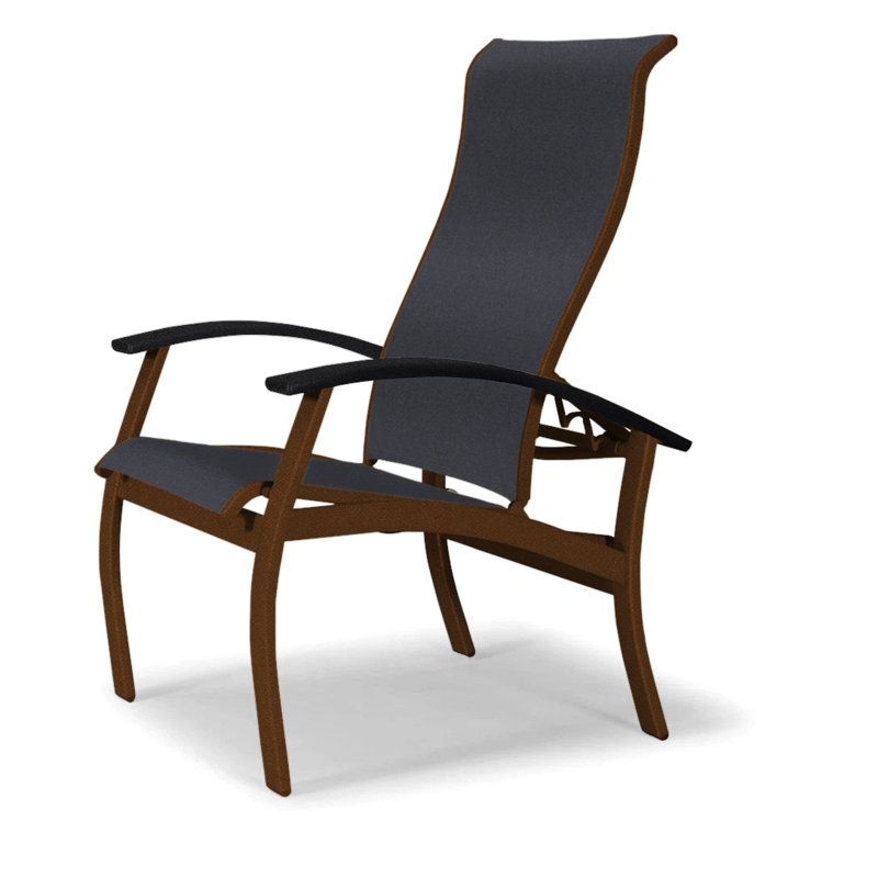 Chaise de patio Askar, Noir 5D Sunbrella®, Noir, Kona texturé