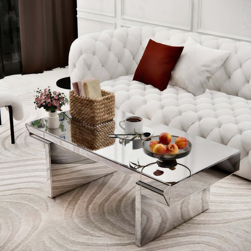 Rectangular Mirror Coffee Table