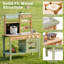Cuisine de boue en bois pour enfants, ensemble de jeu extérieur avec évier, barbecue, cafetière, zone de plantation et four