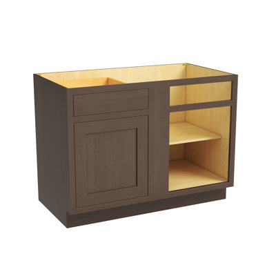 CASAINC Ready-to-Assemble W46"x H34.5"x D25" Kitchen Blind Corner Base Cabinet