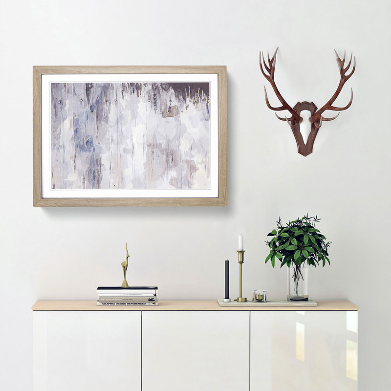 Moving Away in Abstract - Picture Frame Graphic Art Print, Oak Framed, 62cm H x 87cm W x 2cm D