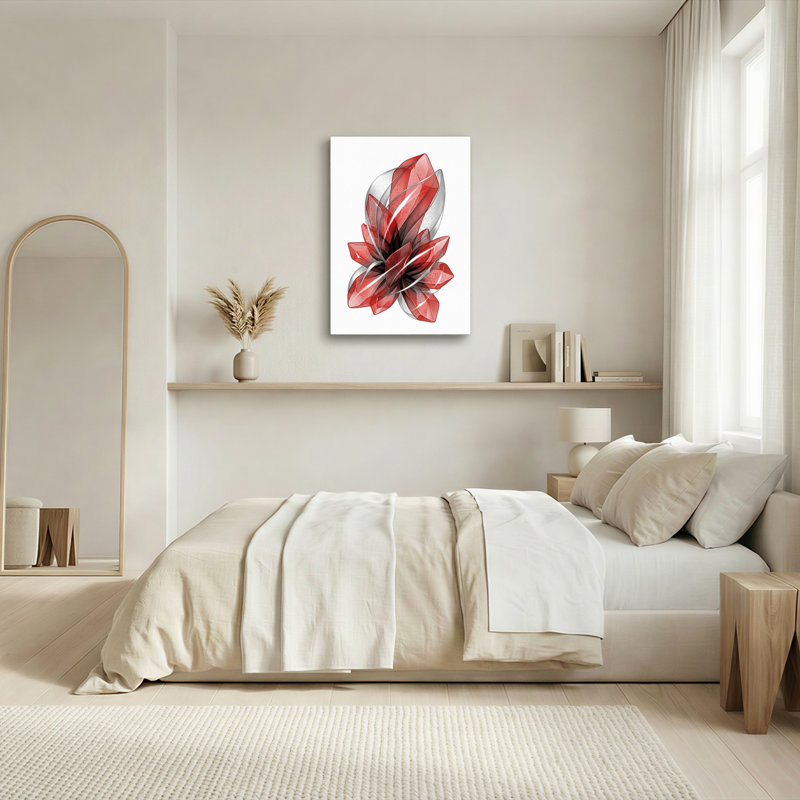 Fleur de cristal, reproduction d'art sur toile, ensemble de 1, Toile tendue, 24"H x 18"W