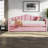 Elegant Velvet Twin Beds With Trundle And Usb Charging, Pink