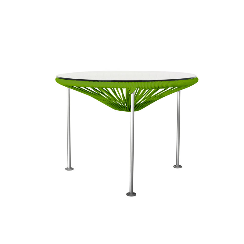 Zicatela Indoor Handmade Coffee Table, Cactus, Chrome