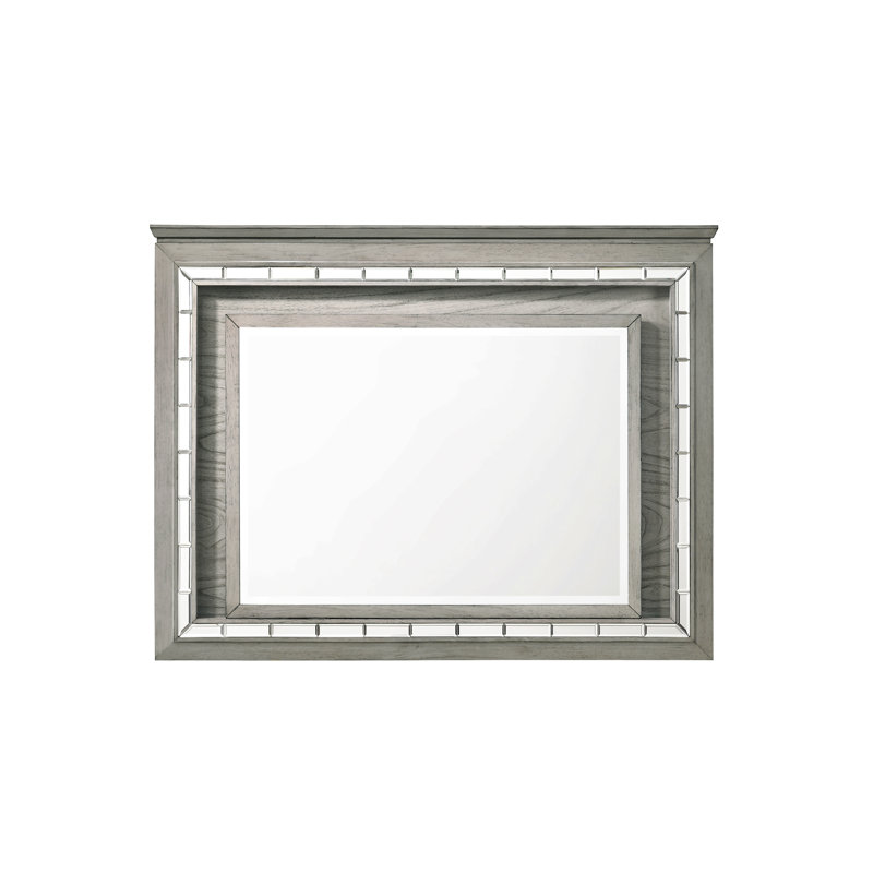 Miroir au fini chêne clair clair avec DEL