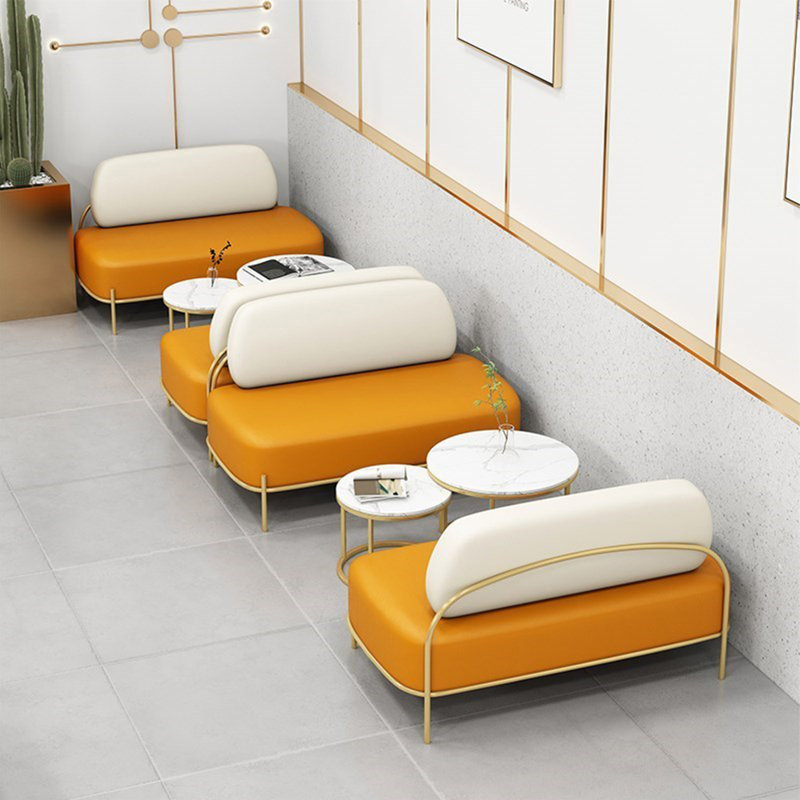 Banc rembourré en similicuir Light Luxury