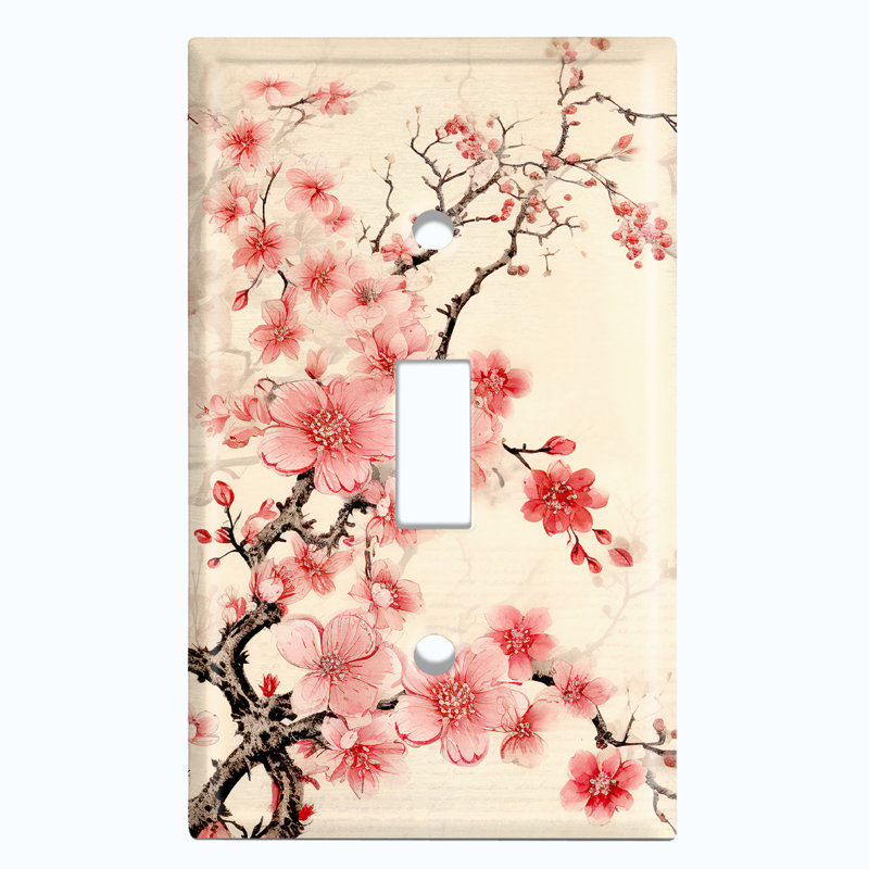 Plaque murale pour arbre de Noël rose en forme de fleur de sakura rose