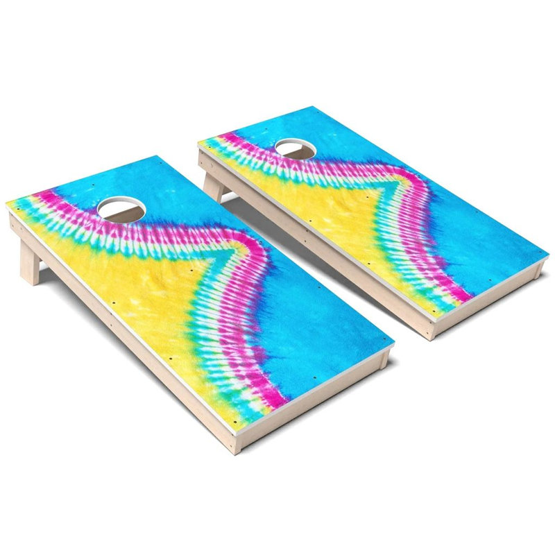 Ensemble de planches en cornhole Wave Tie Dye, AUCUN accessoire