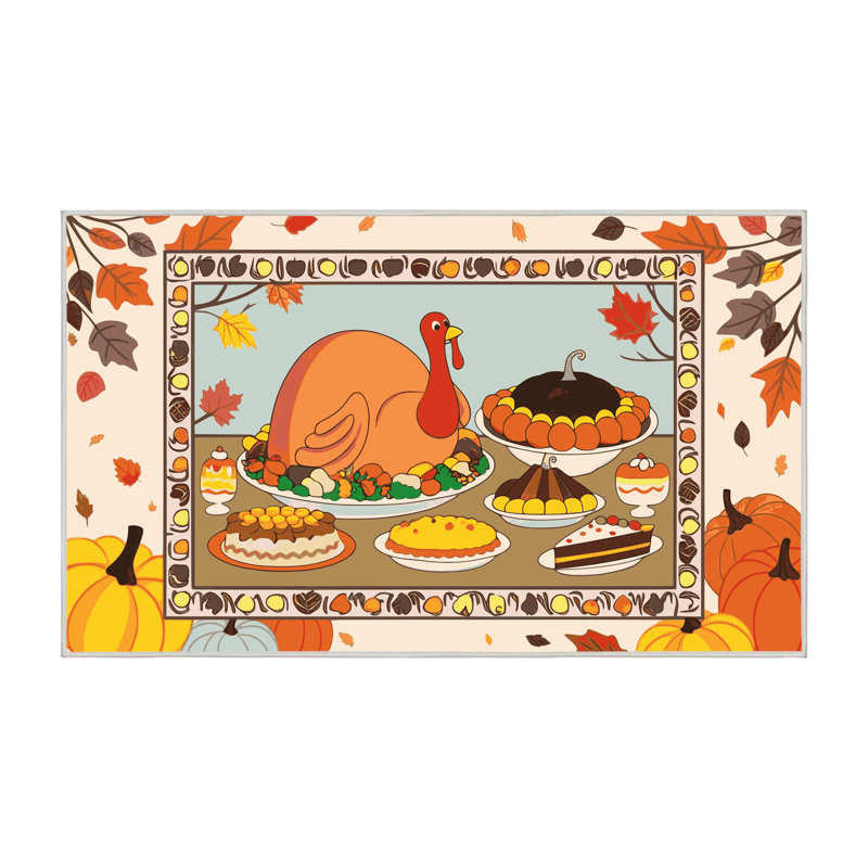 Tapis de Noël East Urban Home, Rectangulaire 3 pi x 5 pi