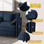 Canapé surdimensionné en chenille-1575934770