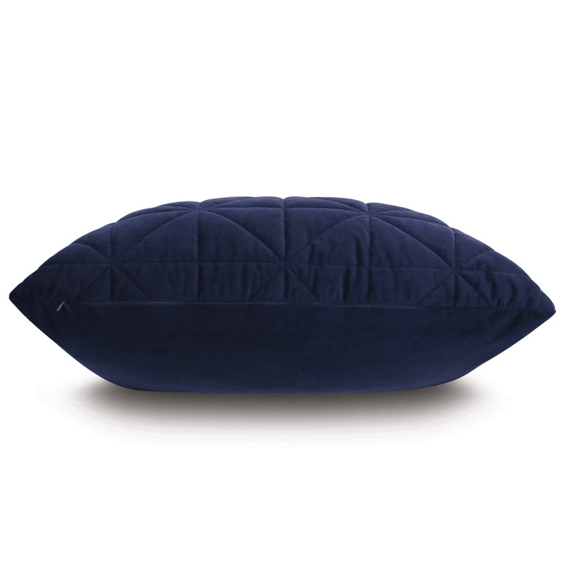 Nova Quilted Velvet Sham, Euro , Indigo
