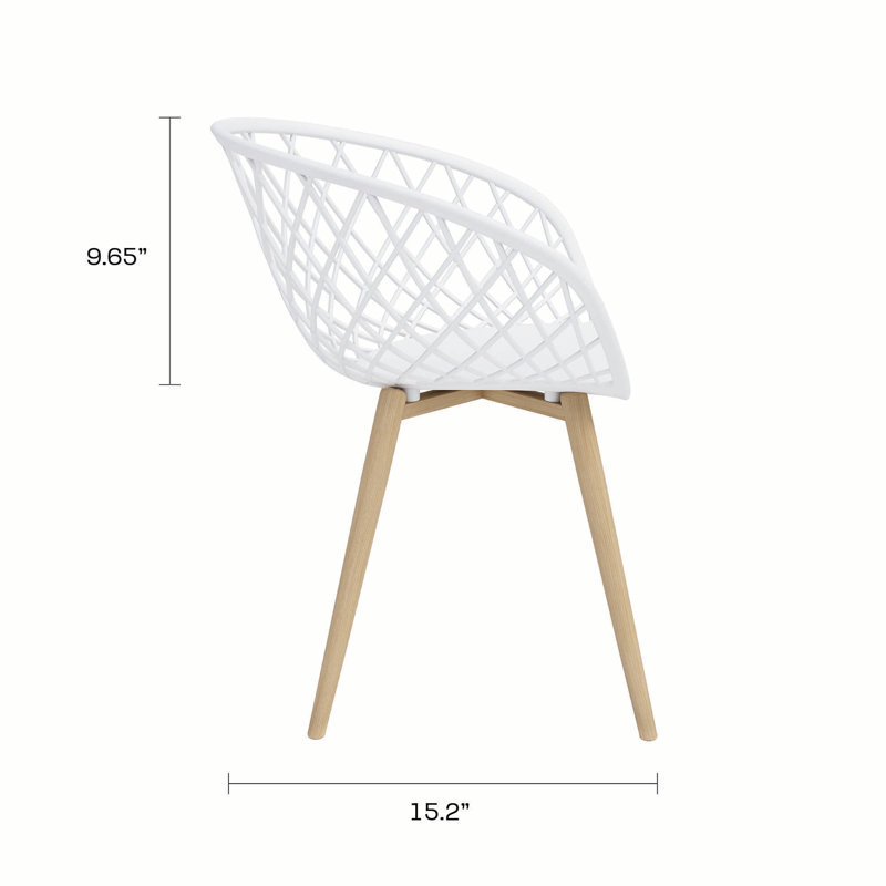 Masam Mini Kids Chair for Indoors or Outdoors with Easy To Clean Surface and Steel Leg Frame, White