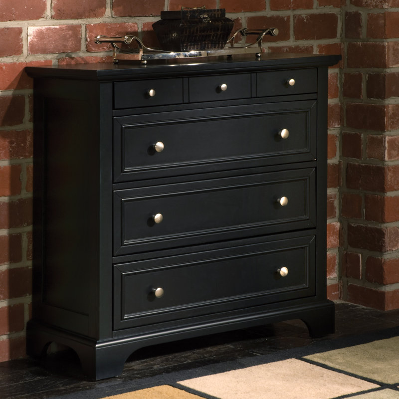 Mosqueda 36'' W 4 - Drawer Dresser, Ebony