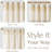 Chenae Linen Blend Tassel Semi Sheer Curtain Panel Pair-2068995657