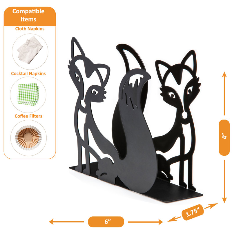 Porte-serviette Fox, Noir