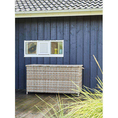 Ebern Designs Jasimen 149 cm W 620 L Water Resistant Wicker Deck Box