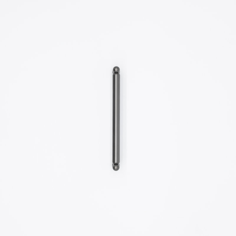 Knurled Brass Bar Pull, 6", Graphite