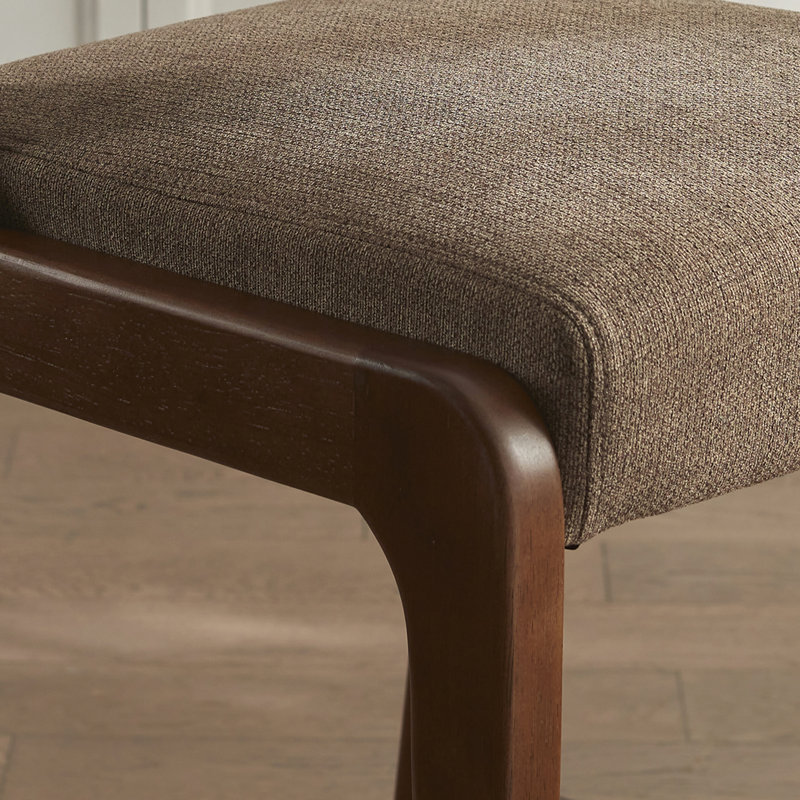  Modern Style Quick-Assembly Upholstered Counter Height Bar Stools with Wood Legs Set of 4, Brown, 4