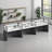 Rectangle 3 Person Benching Workstation with Cable