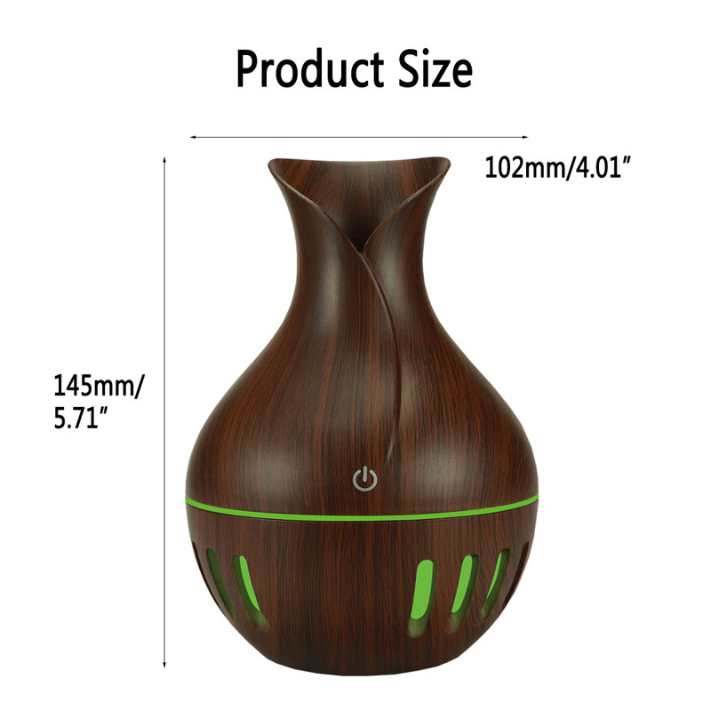 Humidificateur de table ultrasonique 0,1 gal 430 pi. ca., Marron foncé