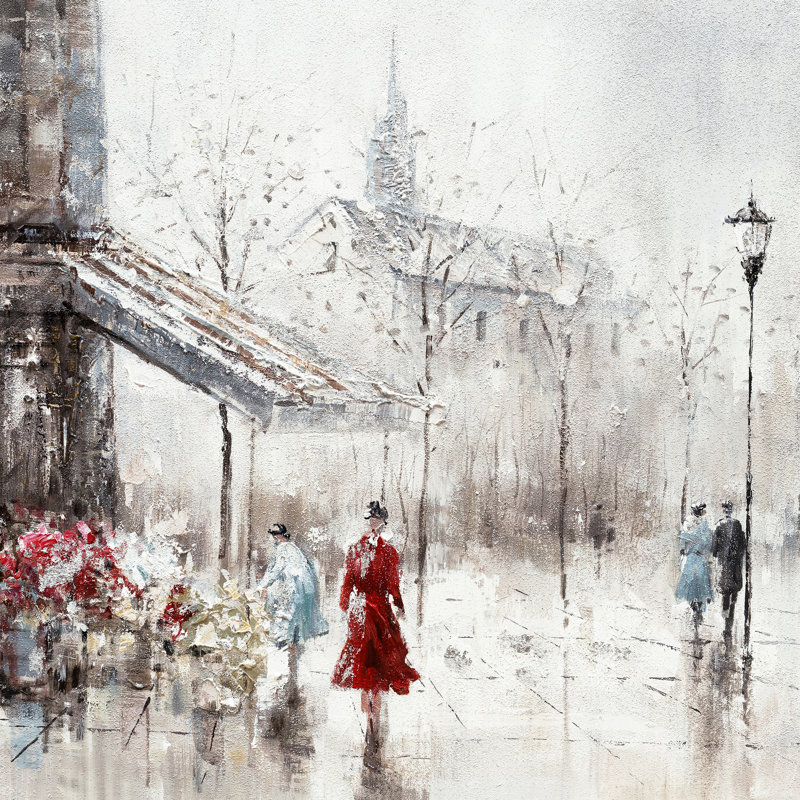 «Meet the Flower Shop» - peinture sur toile tendue, H 12 po x l 12 po x P 1 po