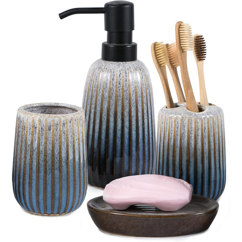 4-piece set of bathroom accessories