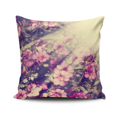 Cecilya Decorative Cushion, 17.0 x 17.0 Inches, 50% Cotton / 50% Polyester, Machine Washable, Ironable, Silicone Filling, Concealed Zip Closure | Soft & Stylish Throw Pillow for Living Room, Bedroom, & Office Décor