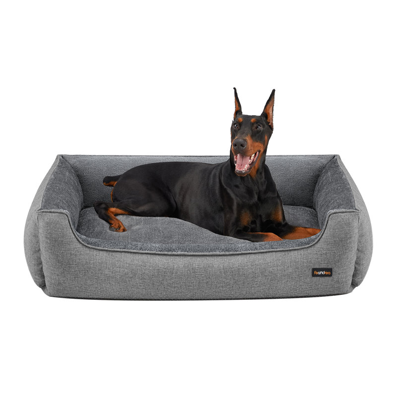 120x90x30cm Polyester Pet Bed, Light Grey