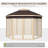 Pop Up Gazebo, Hexagonal Canopy Shelter With 6 Zippered Mesh Netting, Event Tent With Strong Steel Frame For Patio, Backyard, Garden, Wedding, Party (Canopy)