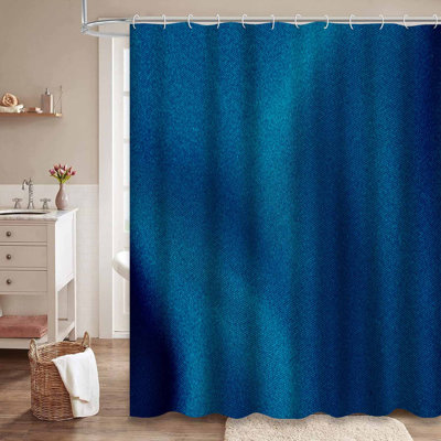 Rideau de douche en tissu avec 12 crochets