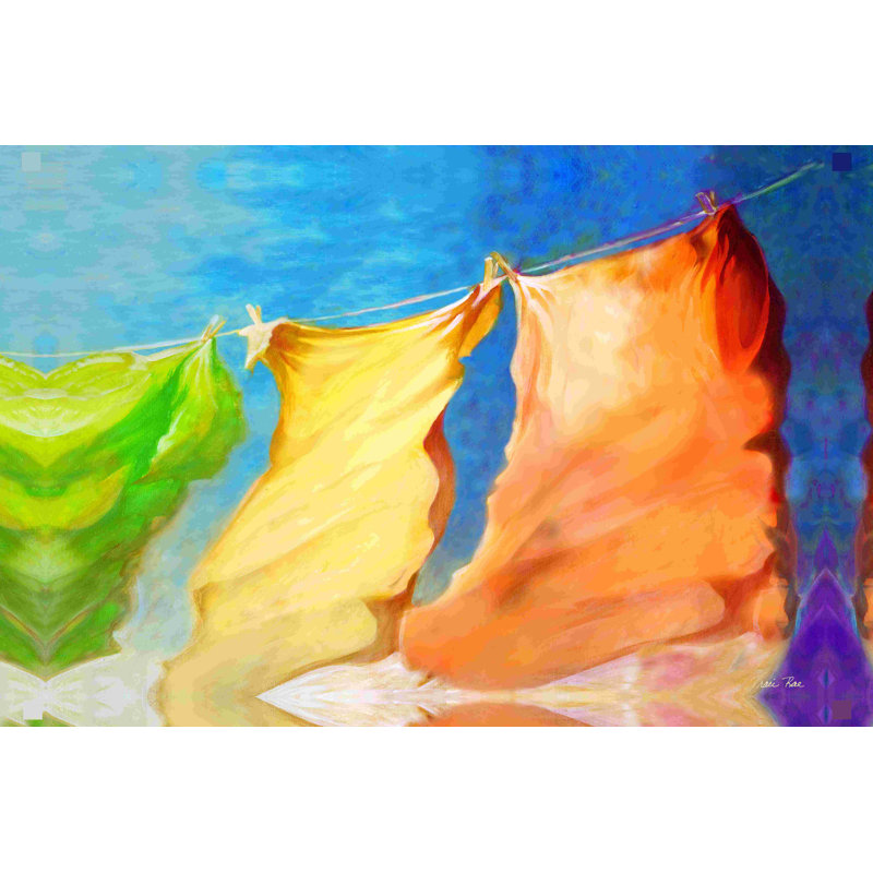 Brise colorée - peinture sur toile tendue, H 12 po x l 18 po
